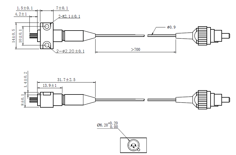 package with bracket drawing