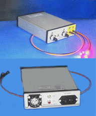 Dual Channel Fiber Coupled Light Emitting Diode (LED) Source, 10mW@450nm and 10mW@630nm, QTFS-450-630-LED
